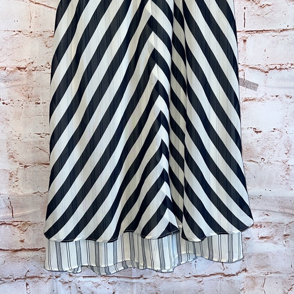 Anthropology Silence Noise Dress Womens Small White Black Striped Sundress - Picture 3 of 8
